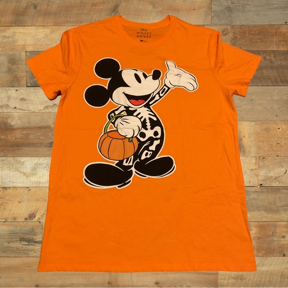 Disney Mickey Mouse Fall Halloween Shirt Skeleton Skull Minnie Donald Land World - Picture 1 of 5